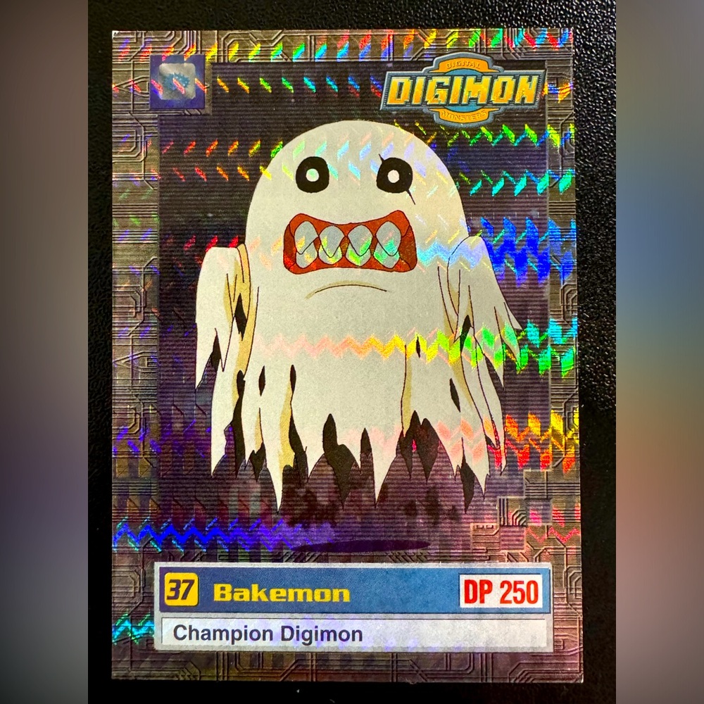 1999 Digimon 32 Of 34 #37 Bakemon Animated Series 1 Holo Foil